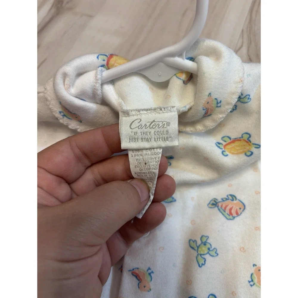 Y2K Carters‎ Baby Turtle Footie Sleeper One Piece Buttons 0-3 months